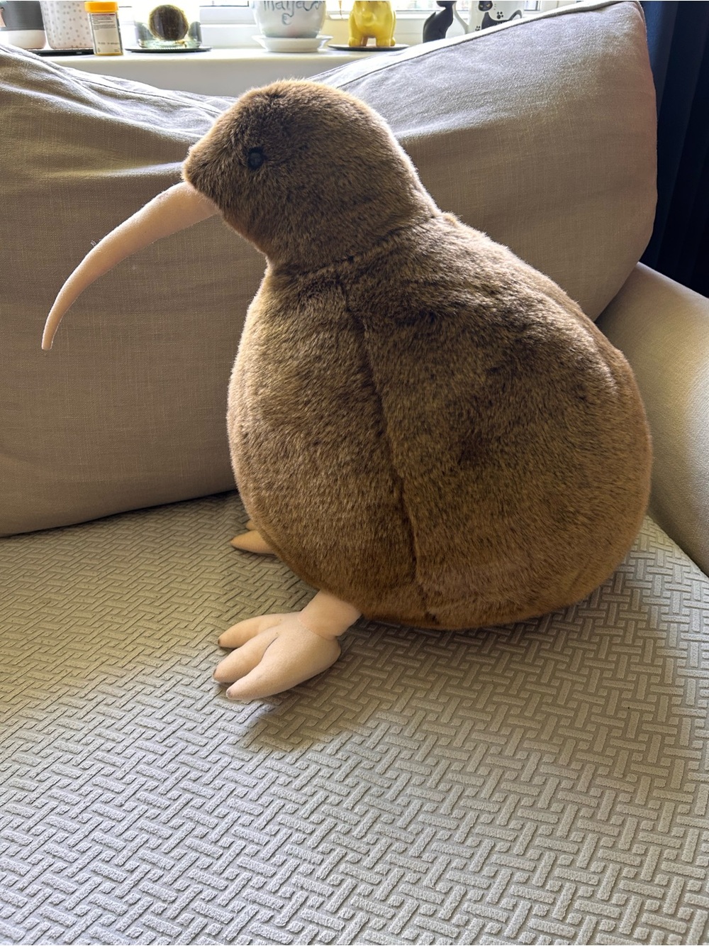 Large Plush Kiwi Bird Plush - Brown